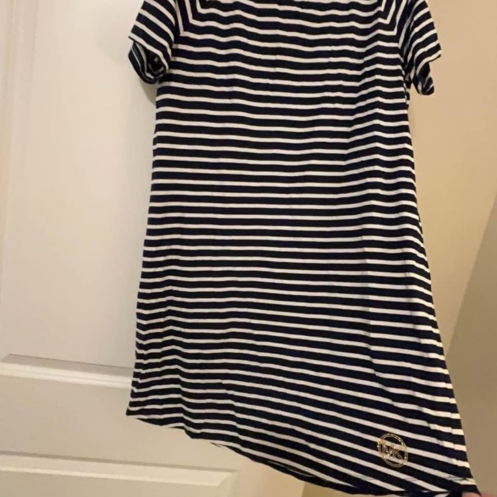 Navy and White Striped Michael Kors Dress